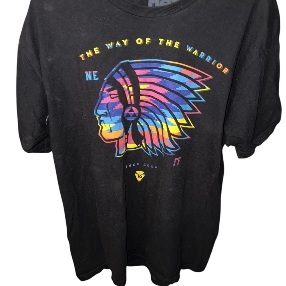 Neff Tee size large The Way of the Warrior with Vibrant Graphic